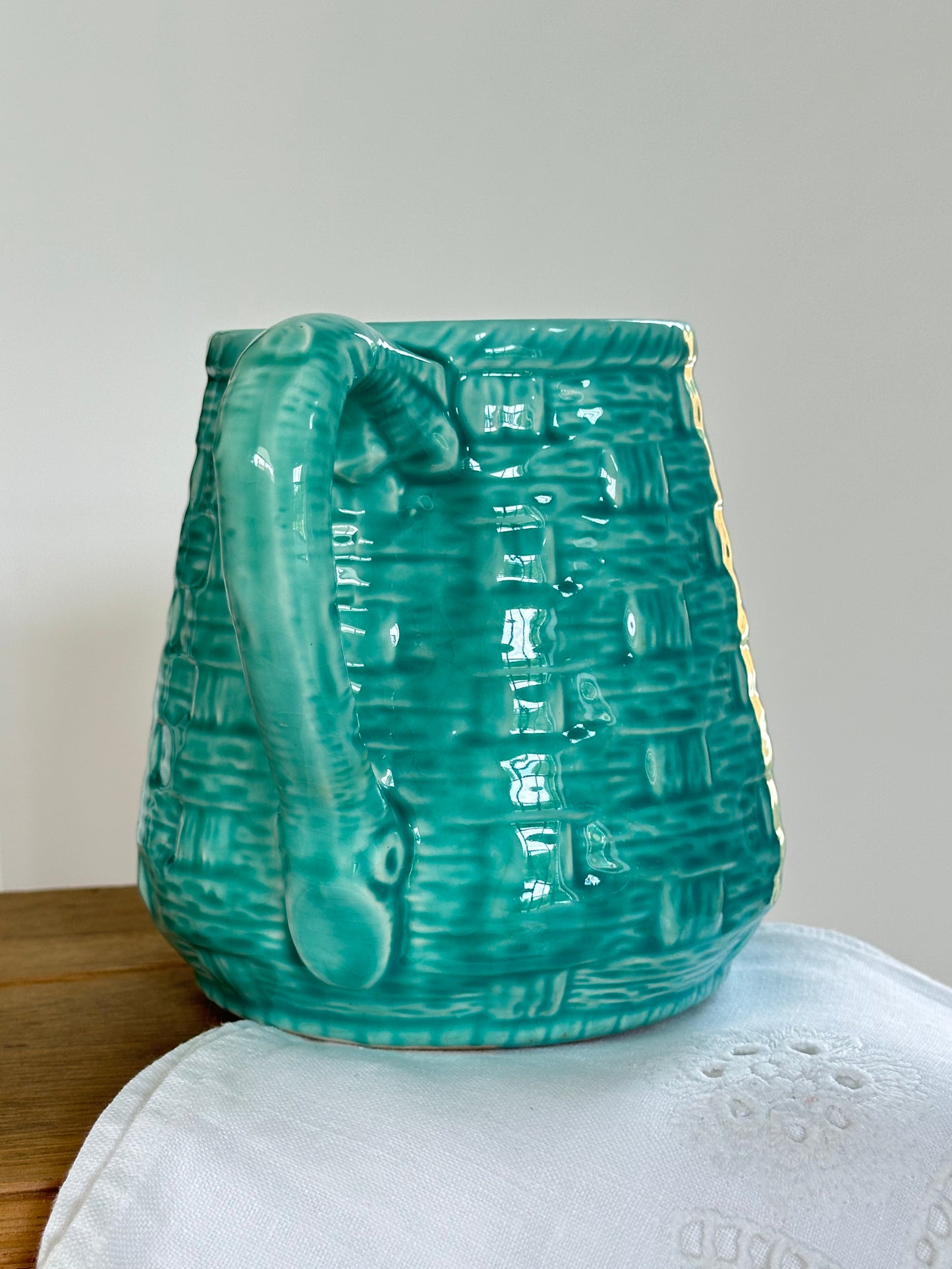 Broc turquoise Digoin Sarreguemines