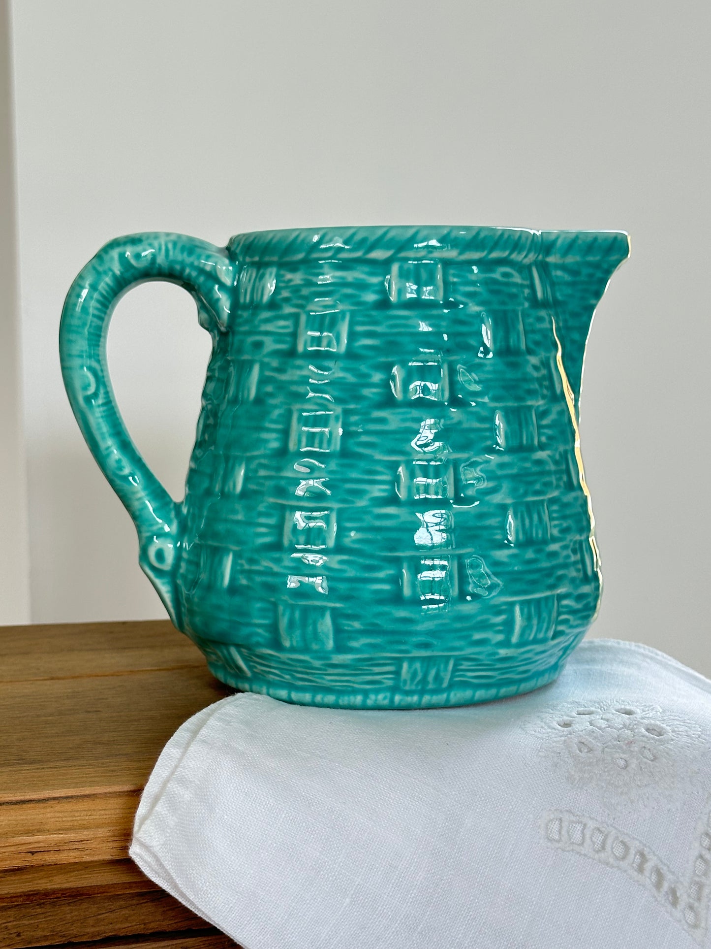 Broc turquoise Digoin Sarreguemines
