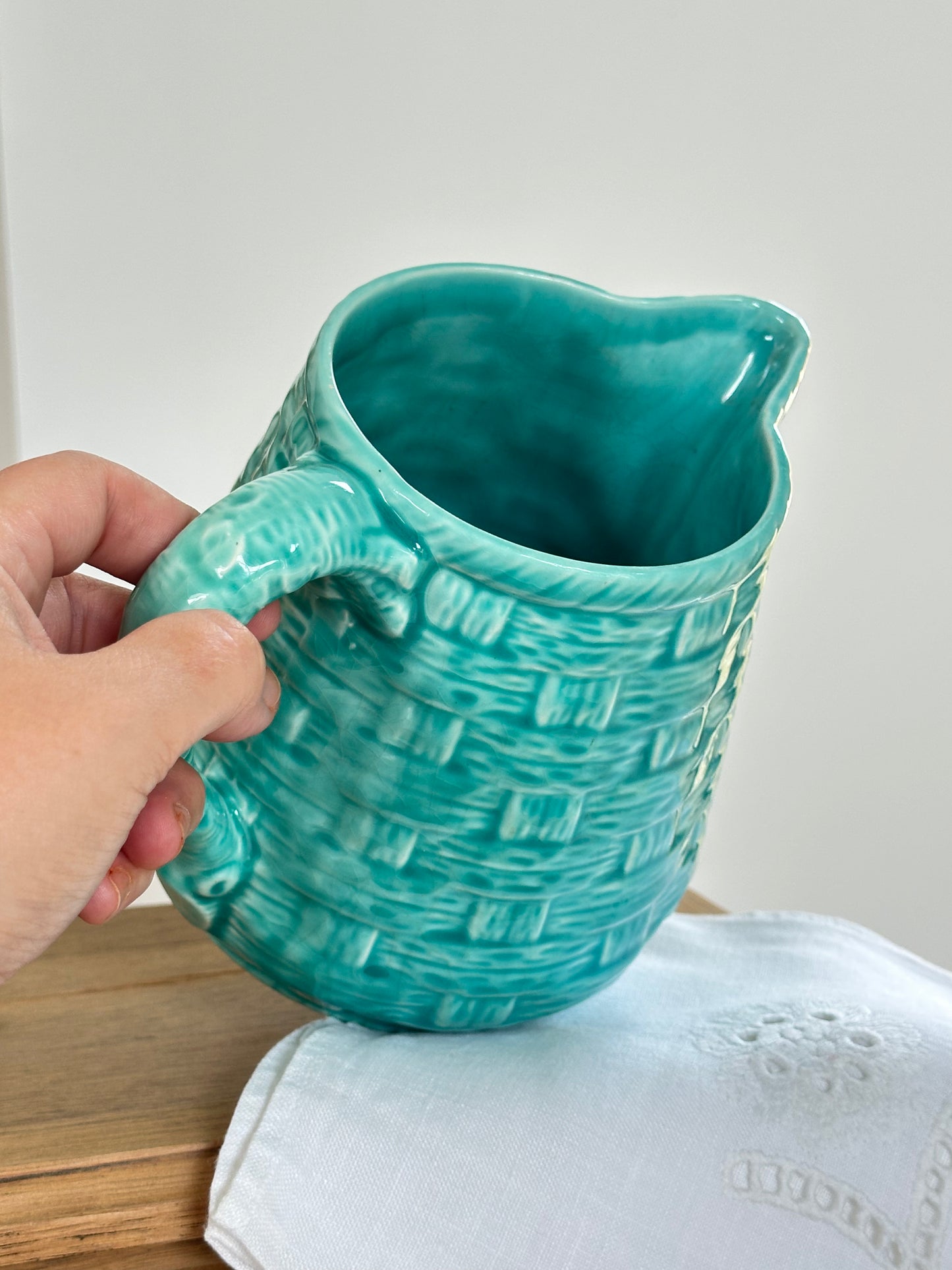 Broc turquoise Digoin Sarreguemines