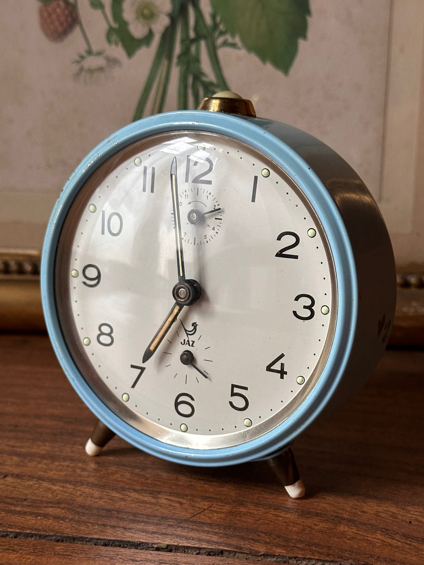 Réveil vintage Jaz bleu ciel